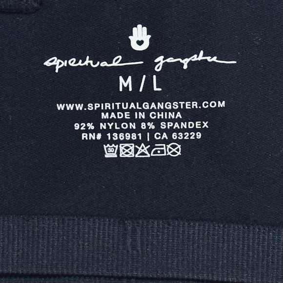 NWT Spiritual Gangster Kaci Asymmetric Seamless Crop M Black - Picture 7 of 7